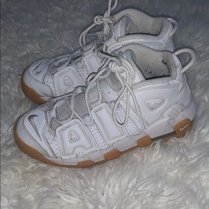 White Nike uptempo